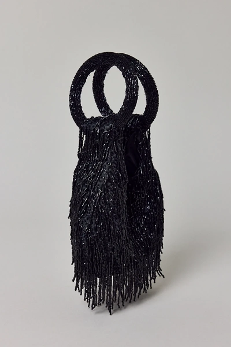 Silence + Noise Amaya Fringe Beaded Party Bag
