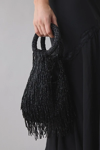 Silence + Noise Amaya Fringe Beaded Party Bag