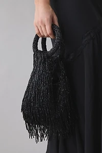 Silence + Noise Amaya Fringe Beaded Party Bag