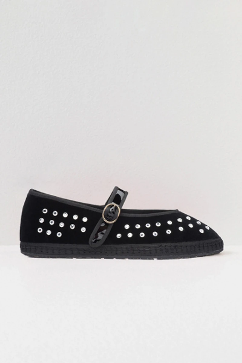 Flabelus Mae Studded Mary Jane Flat