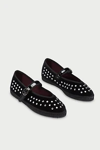 Flabelus Mae Studded Mary Jane Flat