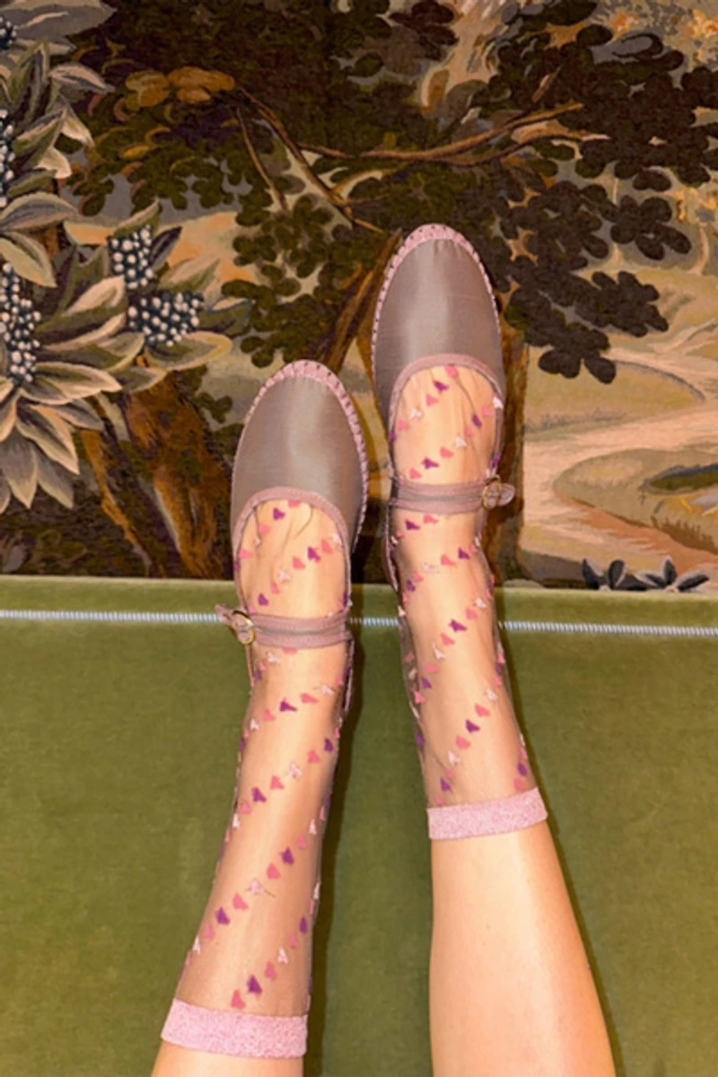 Flabelus Silk Mary Jane Flat