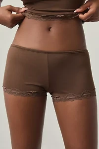 Out From Under Elise Lace Trim Cami + Micro Short PJ Set