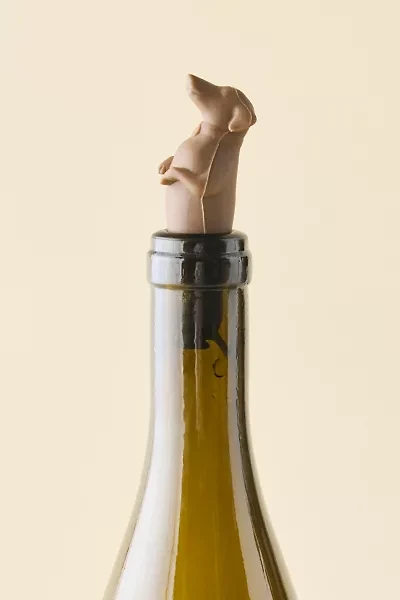 Winer Dog Shaped Silicone Bottle Stopper