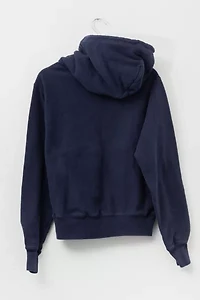 Vintage Y2K Champion Distressed Navy Blue Reverse Weave Hoodie Sweatshirt