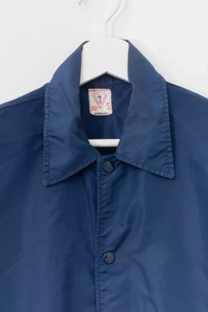 Vintage 1960s Distressed Navy Blue Lightweight Coaches Jacket