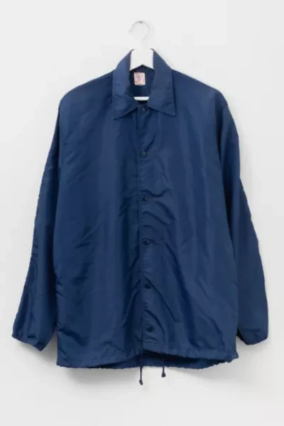 Vintage 1960s Distressed Navy Blue Lightweight Coaches Jacket