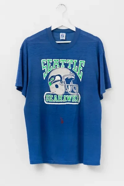 Vintage 1980s Seattle Seahawks Distressed Paper Thin Graphic T-Shirt