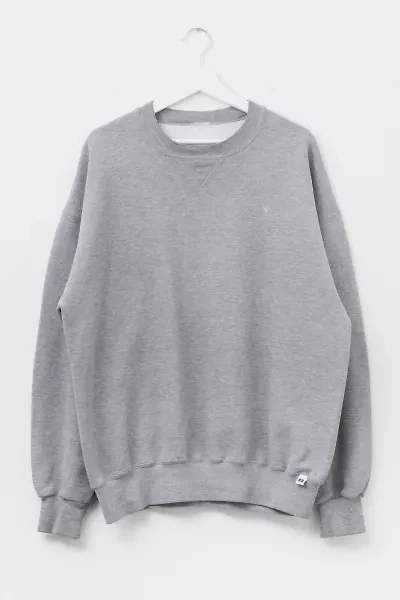 Vintage 1990s Russell Athletic Distressed Gray Crewneck Sweatshirt