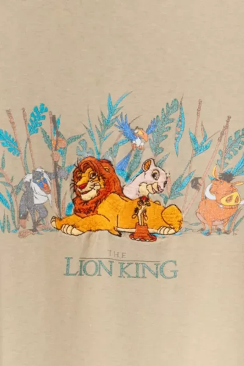Vintage 1990s The Lion King Embroidered Graphic T-Shirt Single Stitch
