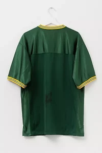 Vintage Y2K Green Yellow Mesh Blank Football Jersey