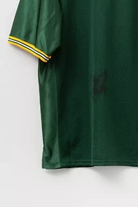 Vintage Y2K Green Yellow Mesh Blank Football Jersey