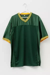 Vintage Y2K Green Yellow Mesh Blank Football Jersey