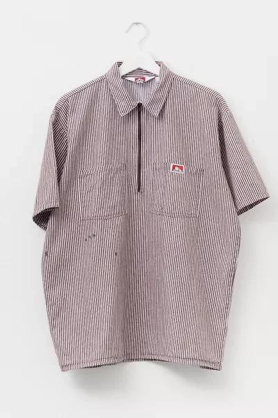 Vintage 1990s Ben Davis Stripped Cotton Pullover Shirt