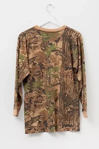 Vintage 1990s Camo Long Sleeve Pocket T-Shirt Real Tree