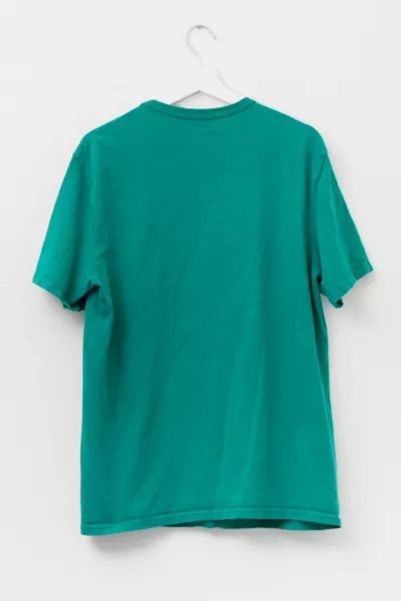 Vintage 1990s Distressed Champion Blue Green Cotton Logo T-Shirt
