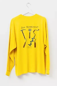 Vintage 1990s Distressed Ice Breakers 96 Shoe Graphic Long Sleeve T-Shirt