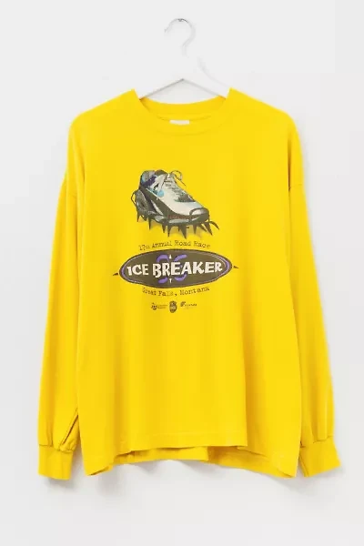 Vintage 1990s Distressed Ice Breakers 96 Shoe Graphic Long Sleeve T-Shirt