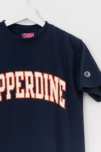 Vintage Y2K Champion Pepperdine Spell Out Graphic T-Shirt
