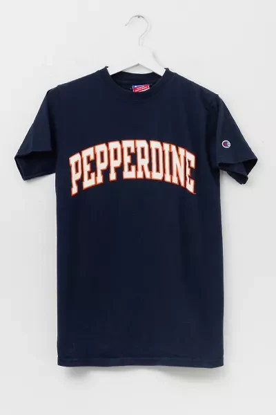 Vintage Y2K Champion Pepperdine Spell Out Graphic T-Shirt