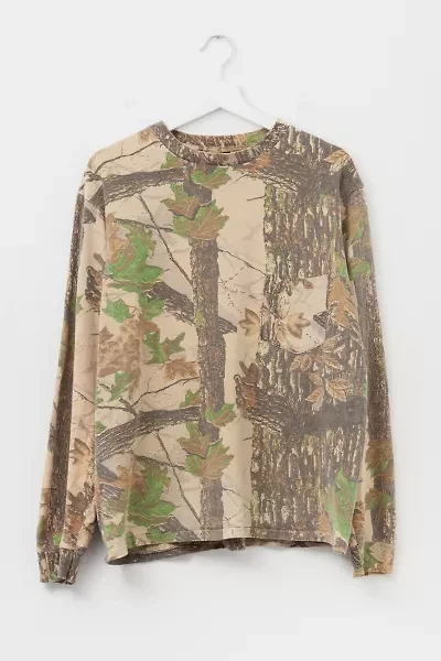 Vintage 1990s Distressed Camo Real Tree Long Sleeve Graphic T-Shirt