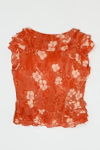 Vintage Y2k Marc Jacobs Ruffled Silk Top