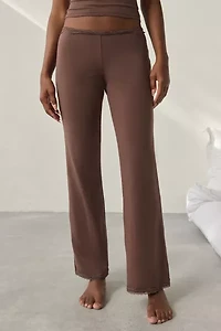 Out From Under Daphne Cotton Jersey Lace Trim Cami + Pant PJ Set