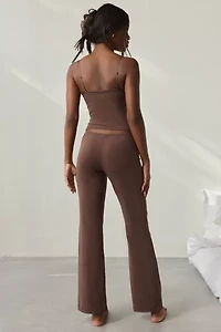 Out From Under Daphne Cotton Jersey Lace Trim Cami + Pant PJ Set