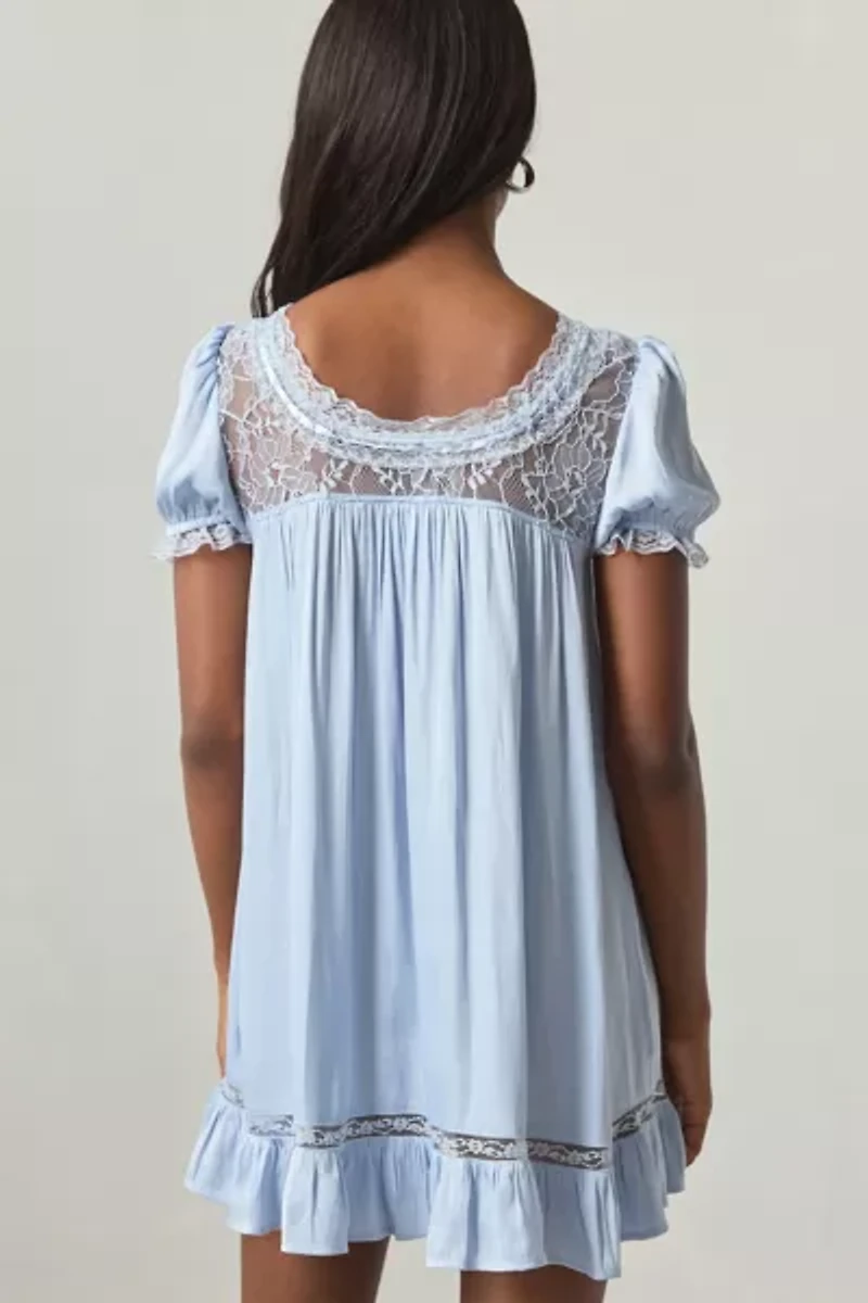 Out From Under Juniper Satin Lace Trim Sleep Dress