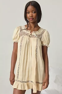 Out From Under Juniper Satin Lace Trim Sleep Dress