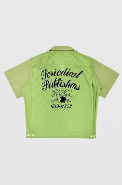 Vintage 1960's Hilton  Rhinestone Chainstitched Bowling Shirt