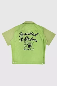 Vintage 1960's Hilton  Rhinestone Chainstitched Bowling Shirt