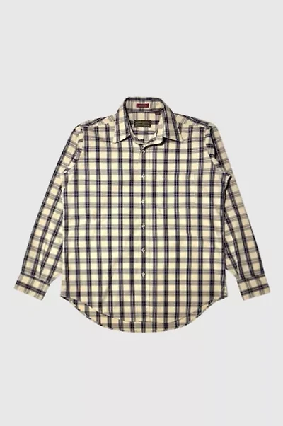 Vintage 1970's Eddie Bauer Combed Cotton Plaid Shirt
