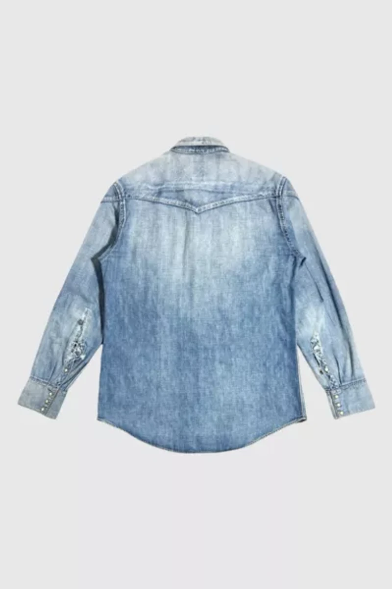Vintage 2000's Visvim Faded Denim Western Pearl Snap Shirt
