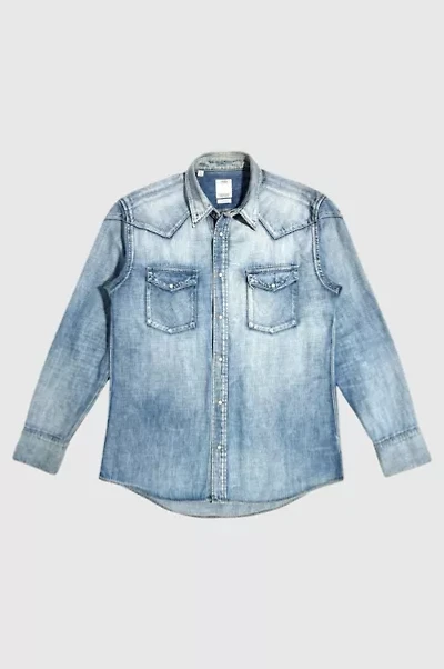 Vintage 2000's Visvim Faded Denim Western Pearl Snap Shirt