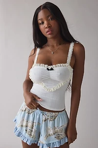 Out From Under Eat Your Heart Out Ruffle Lace Trim Cami