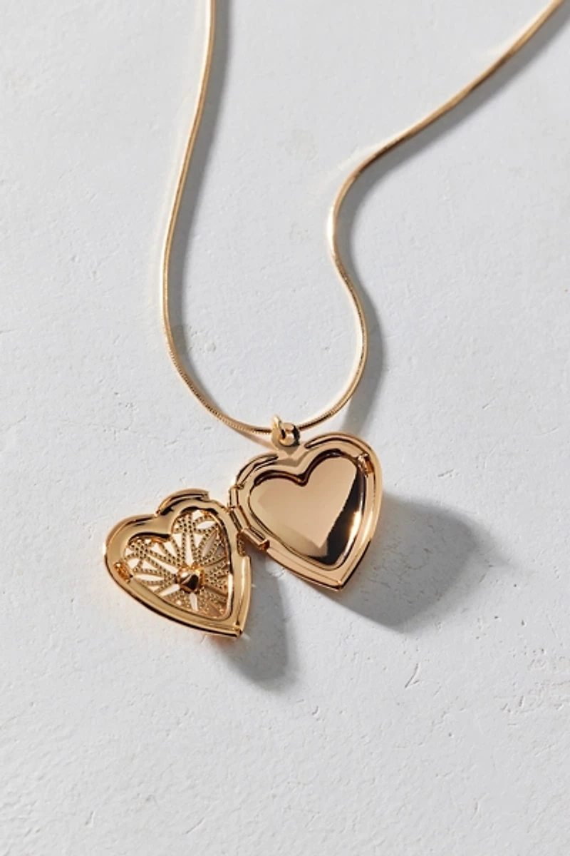 Celeste Heart Locket Pendant Necklace