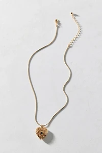 Celeste Heart Locket Pendant Necklace