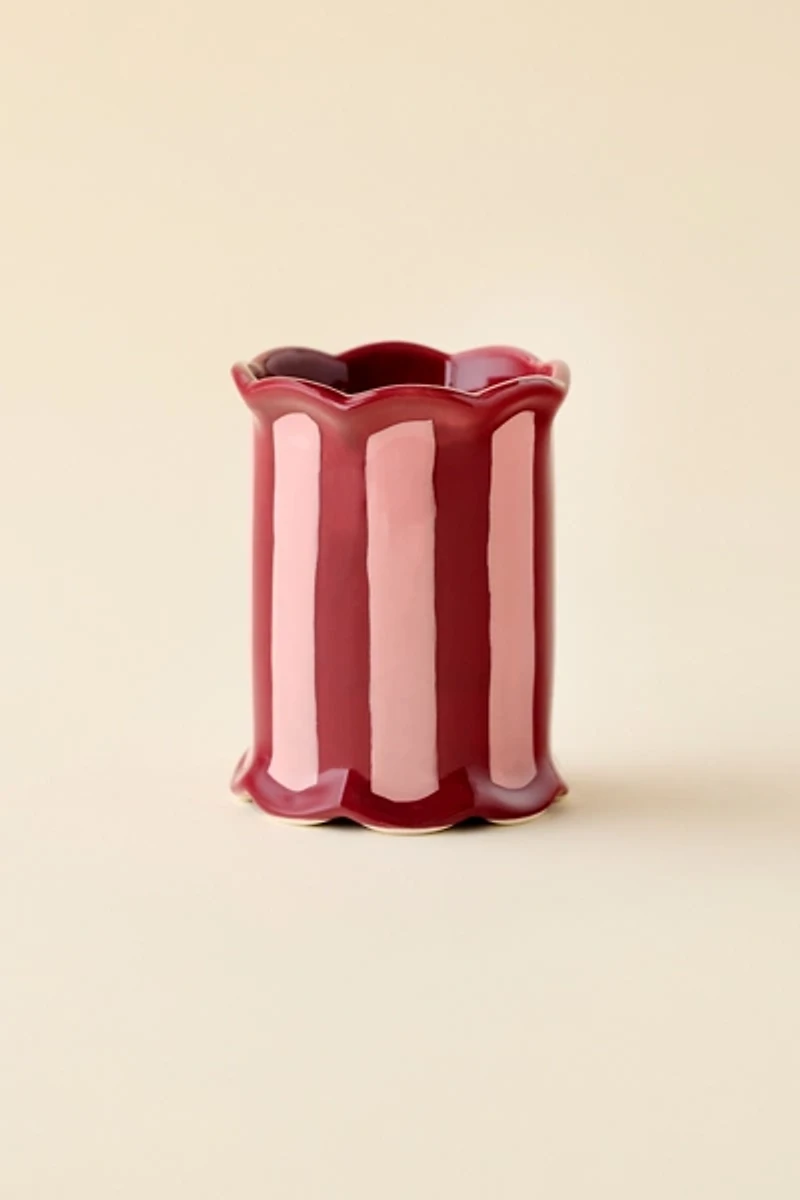 Marnie Striped Ceramic Bath Tumbler