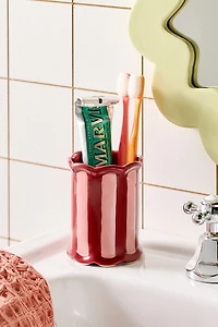 Marnie Striped Ceramic Bath Tumbler