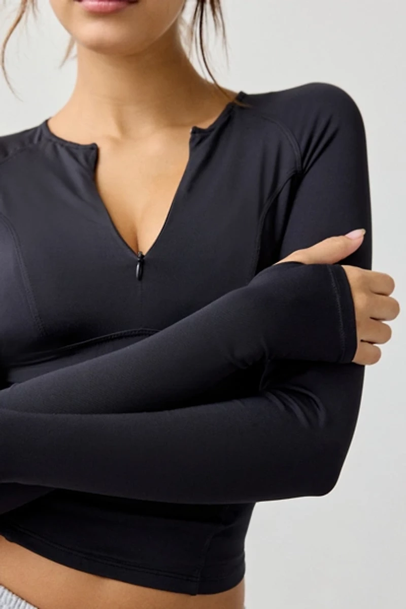 Out From Under FuseForm Seamed Quarter Zip Long Sleeve Top