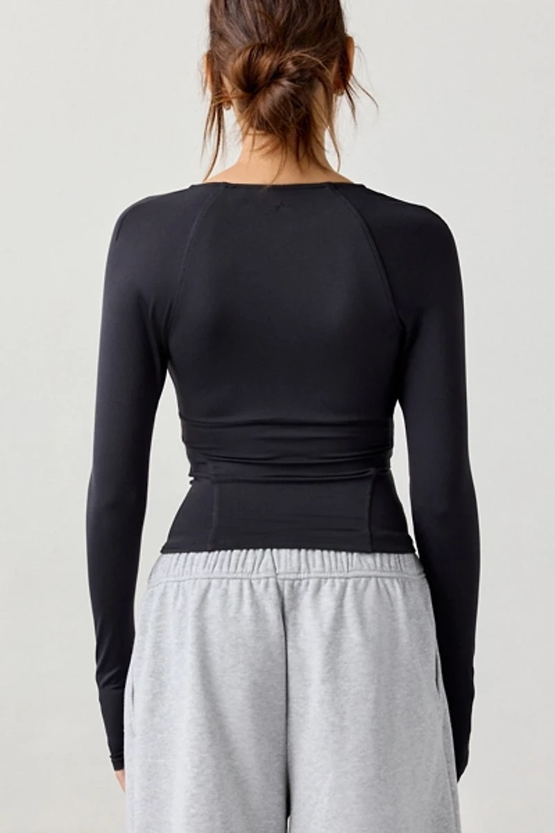 Out From Under FuseForm Seamed Quarter Zip Long Sleeve Top