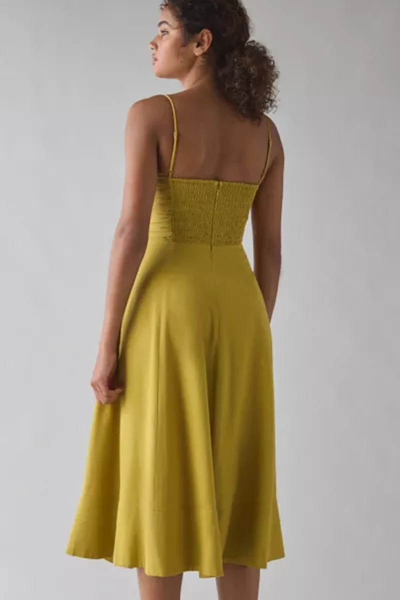 ASTR The Label Celina Keyhole Cutout Midi Dress