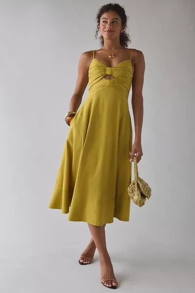 ASTR The Label Celina Keyhole Cutout Midi Dress