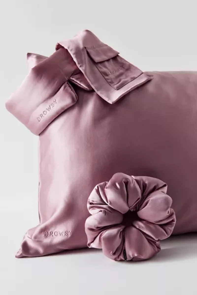 Drowsy Sleep Co. The New Rose Silk Sleep Set