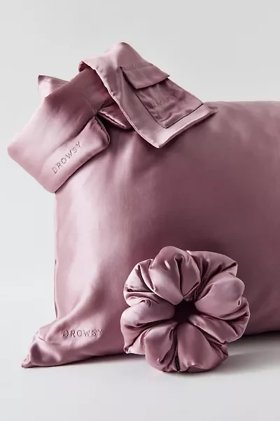 Drowsy Sleep Co. The New Rose Silk Sleep Set