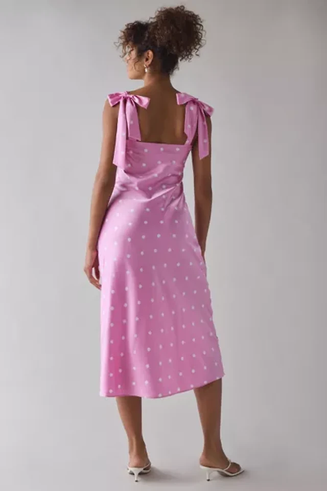 sweetheart bow strap midi dress Petal and Pup Women's Floret Midi Dress
