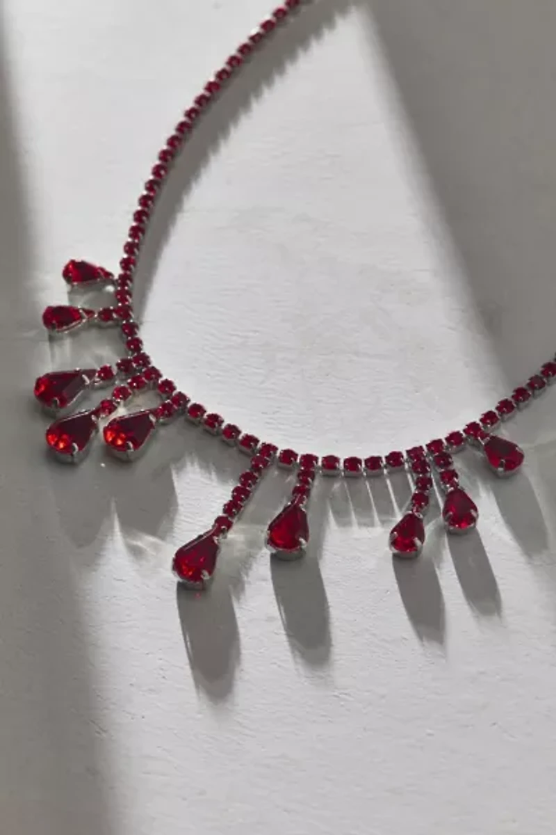 Gem Drip Choker Necklace