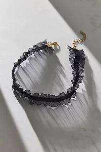 Chiffon Ruffle Choker Necklace