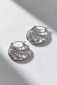 Spiderweb Hoop Earring
